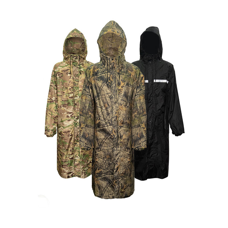 Camouflage Long Raincoat for M - đánh giá và giá Fishing Rain Suit