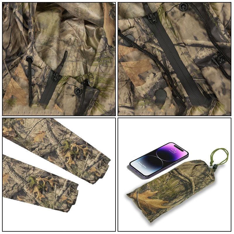 Camouflage Long Raincoat for M - đánh giá và giá Fishing Rain Suit
