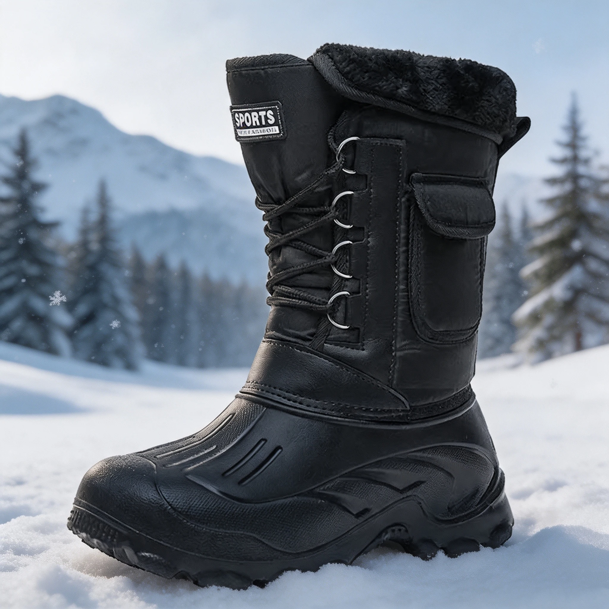 Men Winter Snow Boots Outdoor  - đánh giá và giá Fishing Boots